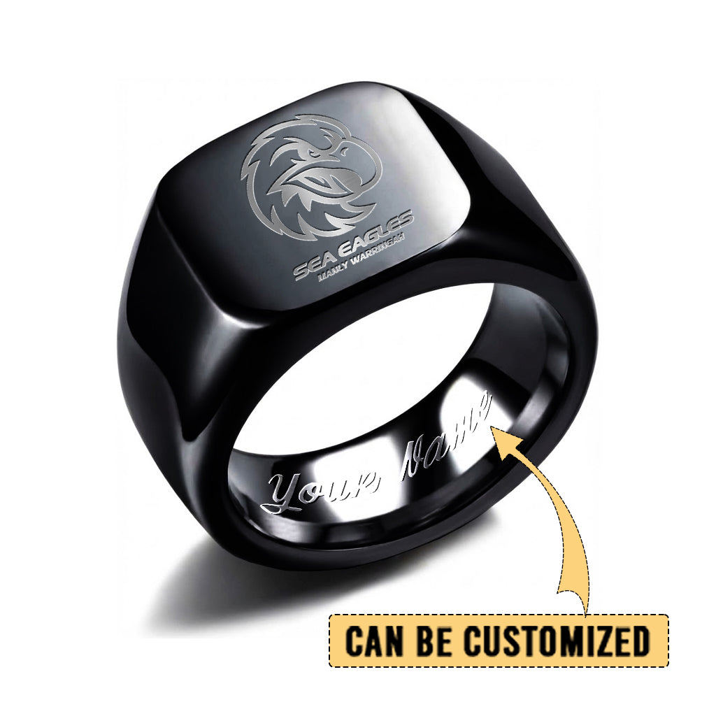 MAN Personalized Custom Stainless Steel Letters Engraved Ring