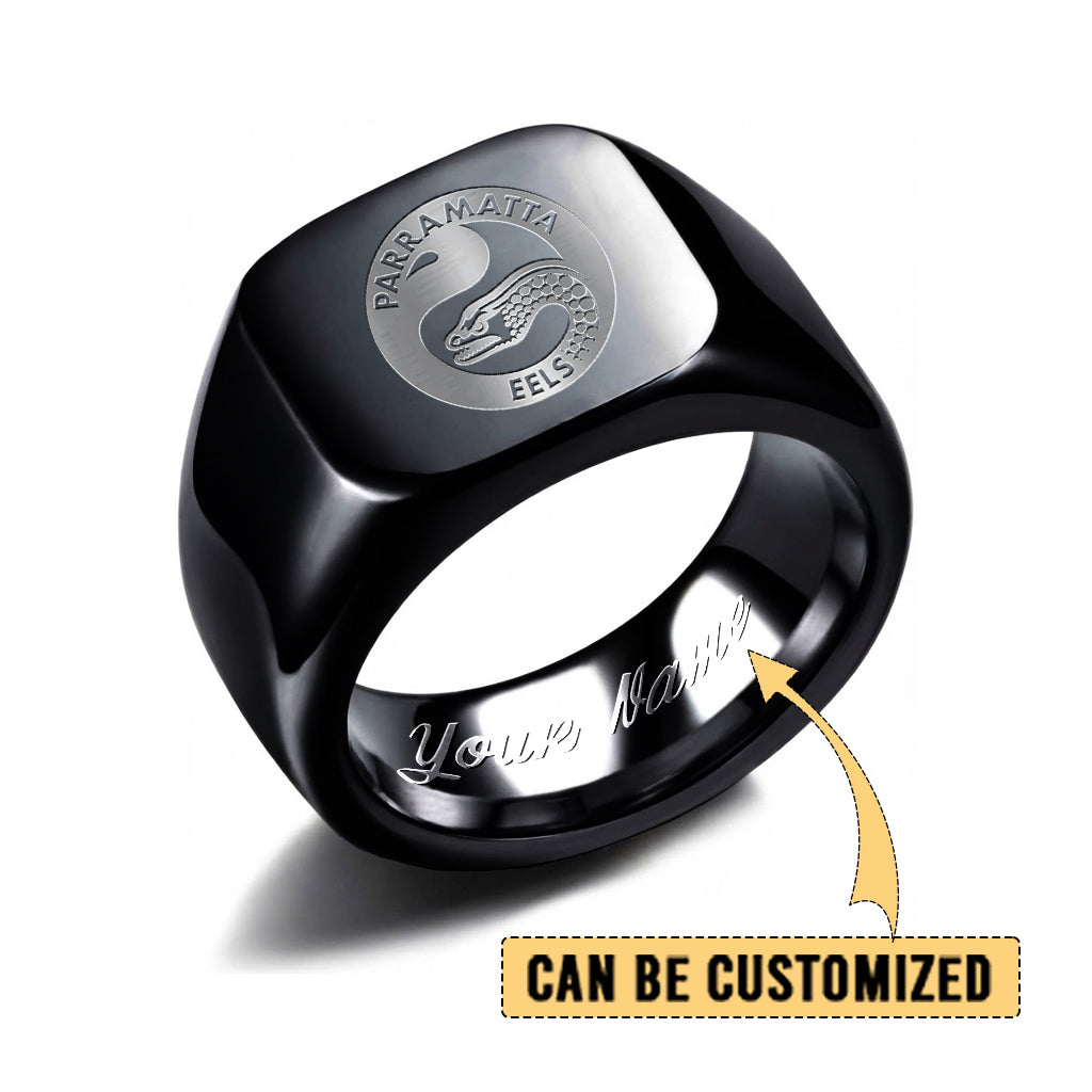 PAR Personalized Custom Stainless Steel Letters Engraved Ring