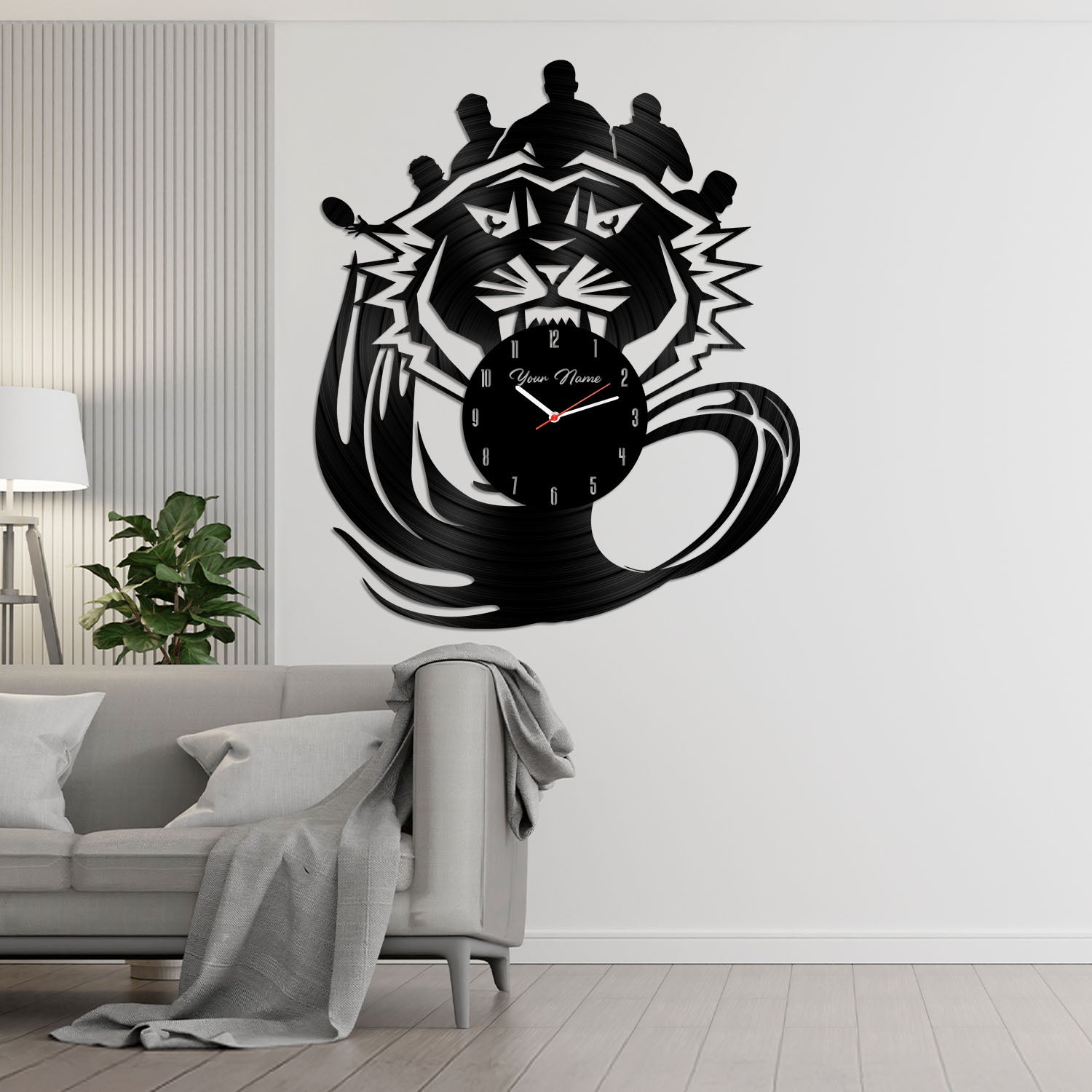 WST Personalized Custom Vinyl Clock With Led For Home