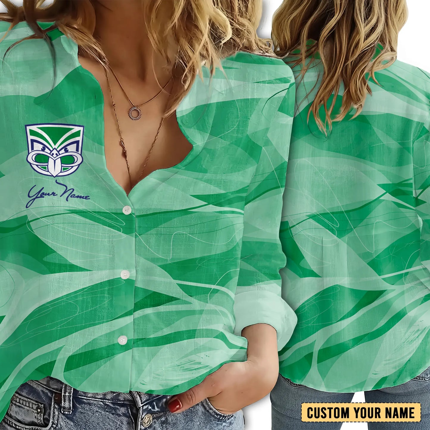 NZL Personalized Custom Women's Casual Shirt 6