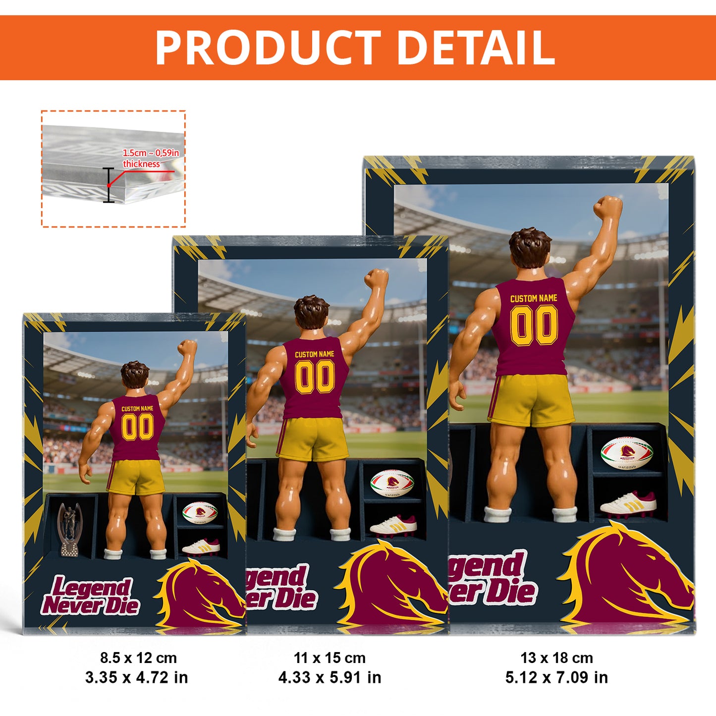 BRI Personalized Custom Sports Acrylic Block Plaque 2