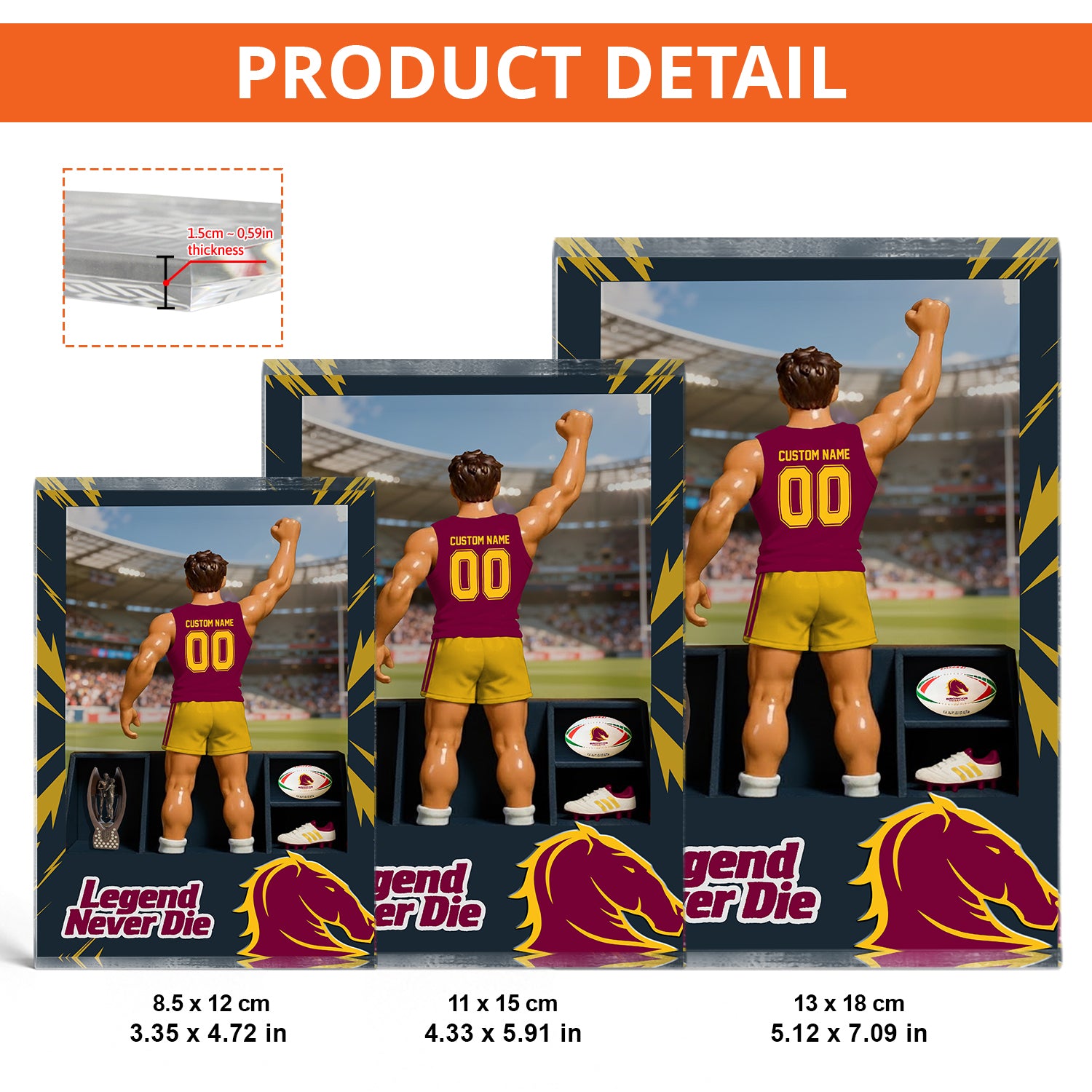 BRI Personalized Custom Sports Acrylic Block Plaque 2