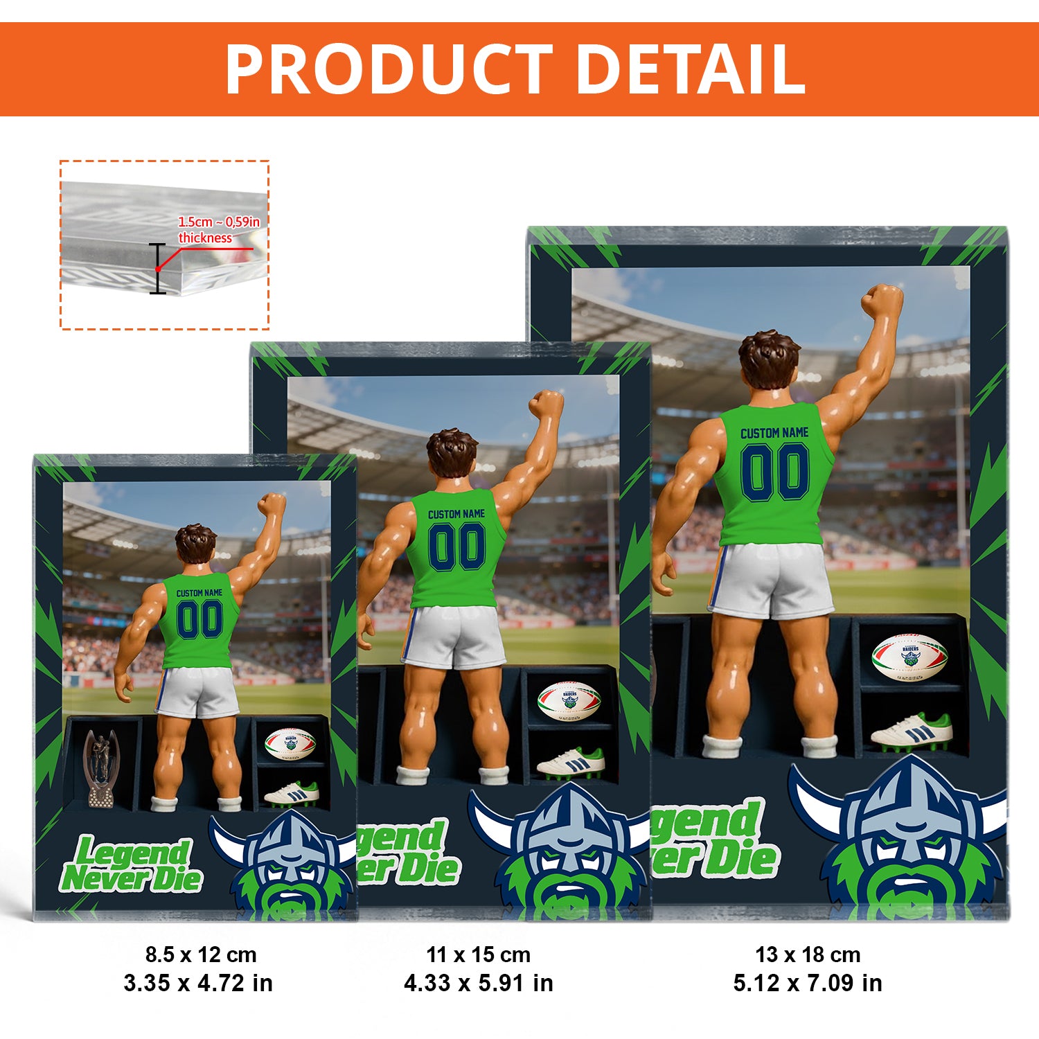 CAN Personalized Custom Sports Acrylic Block Plaque 2