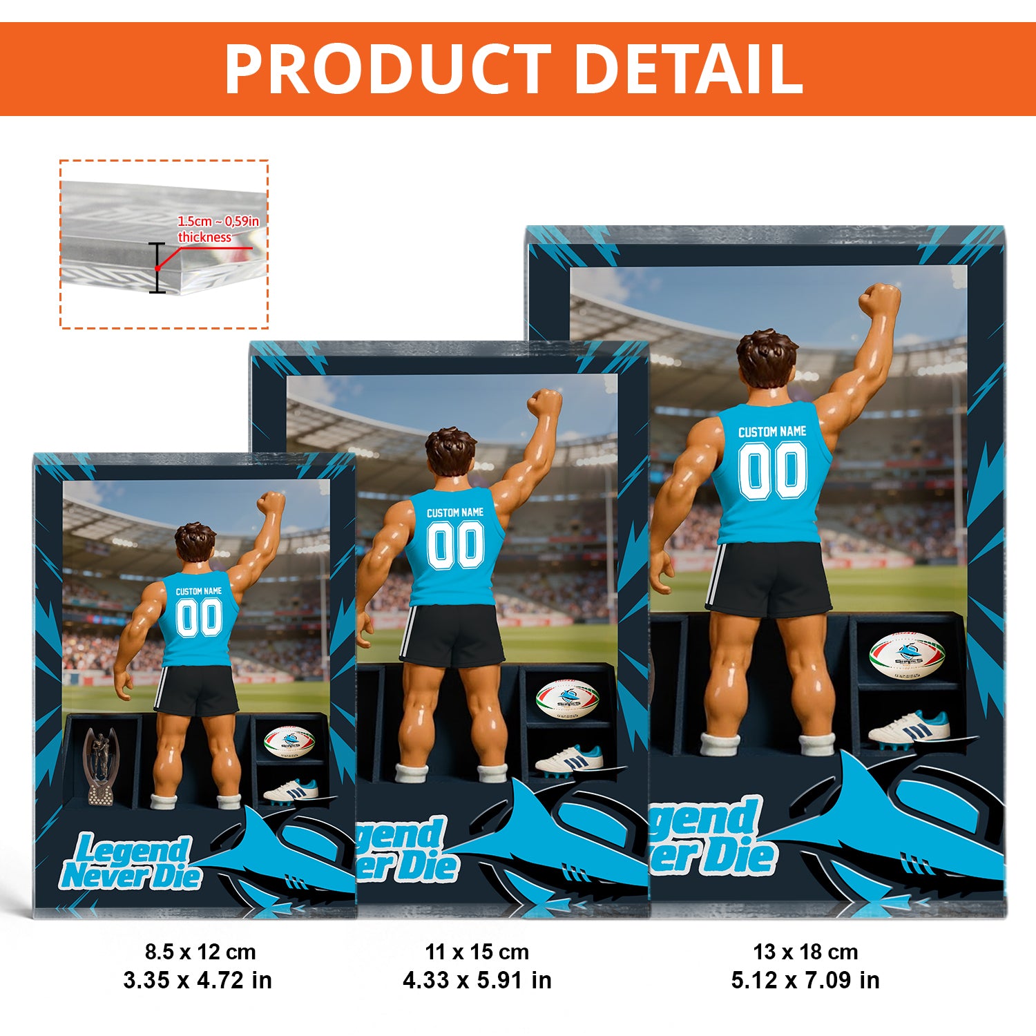 CRO Personalized Custom Sports Acrylic Block Plaque 2