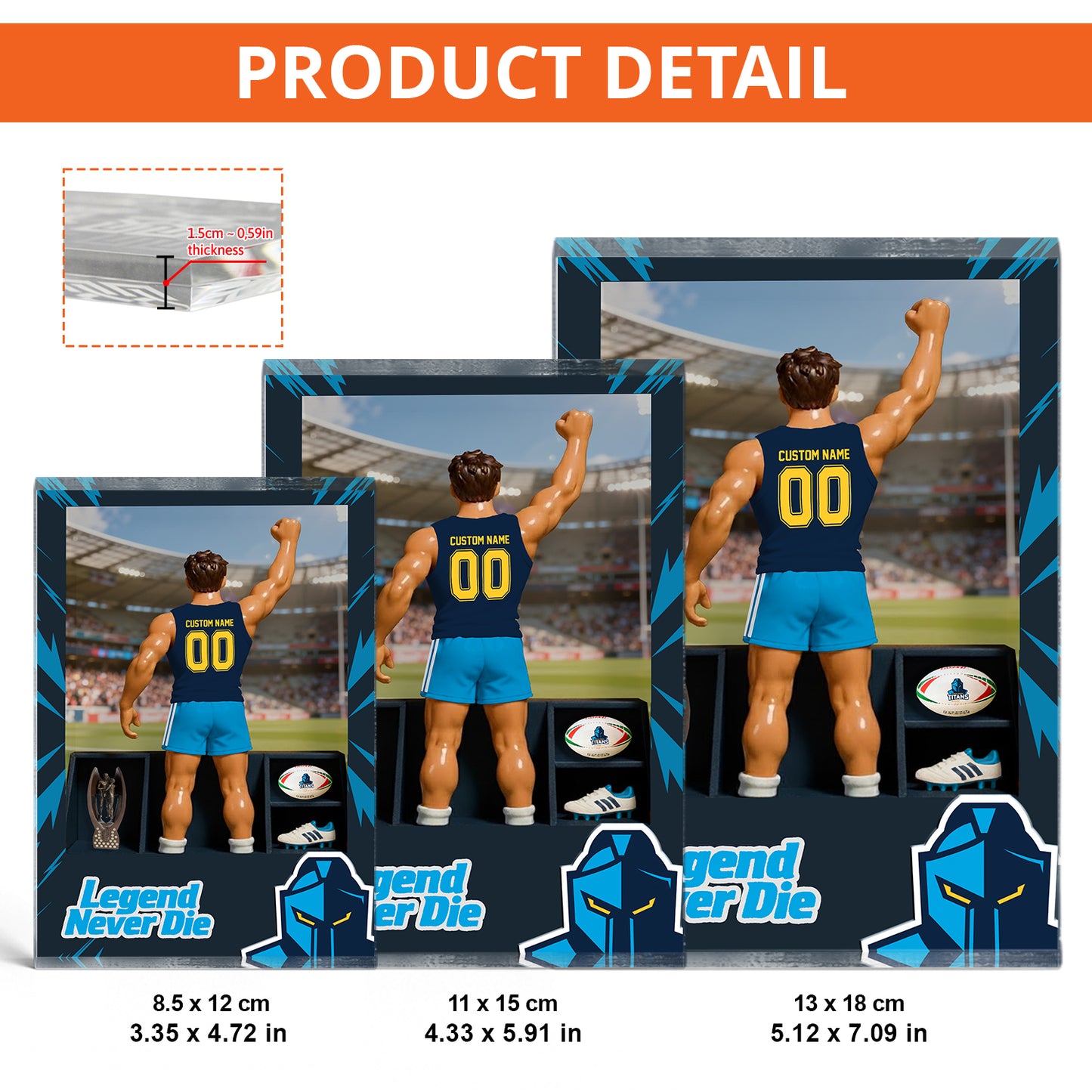 GLD Personalized Custom Sports Acrylic Block Plaque 2