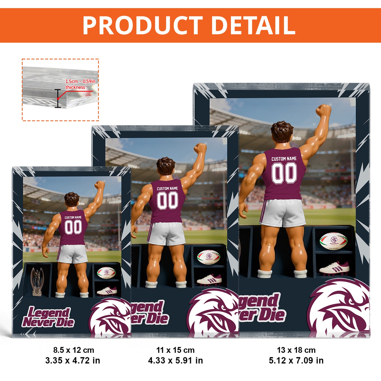 MAN Personalized Custom Sports Acrylic Block Plaque 2