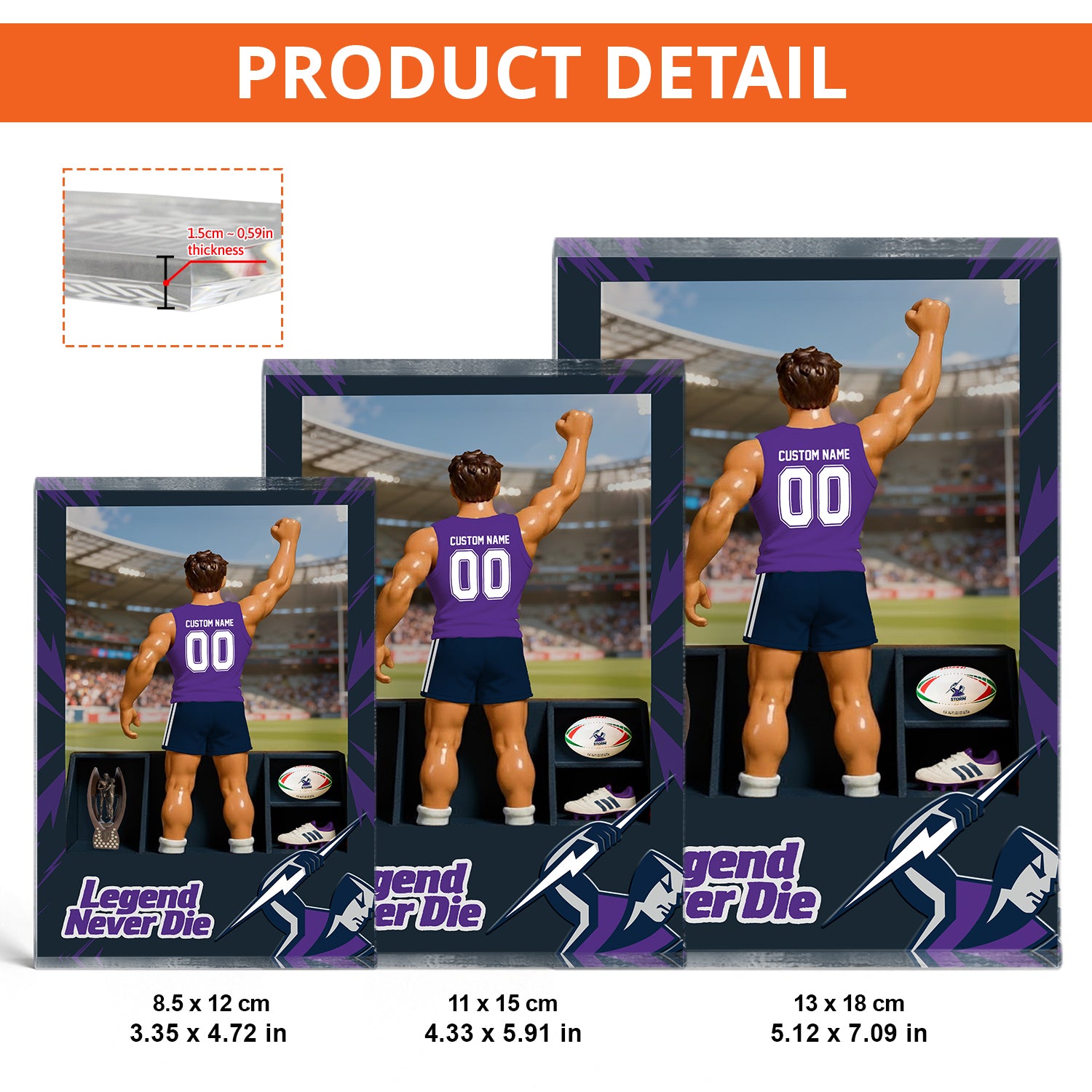 MEL Personalized Custom Sports Acrylic Block Plaque 2