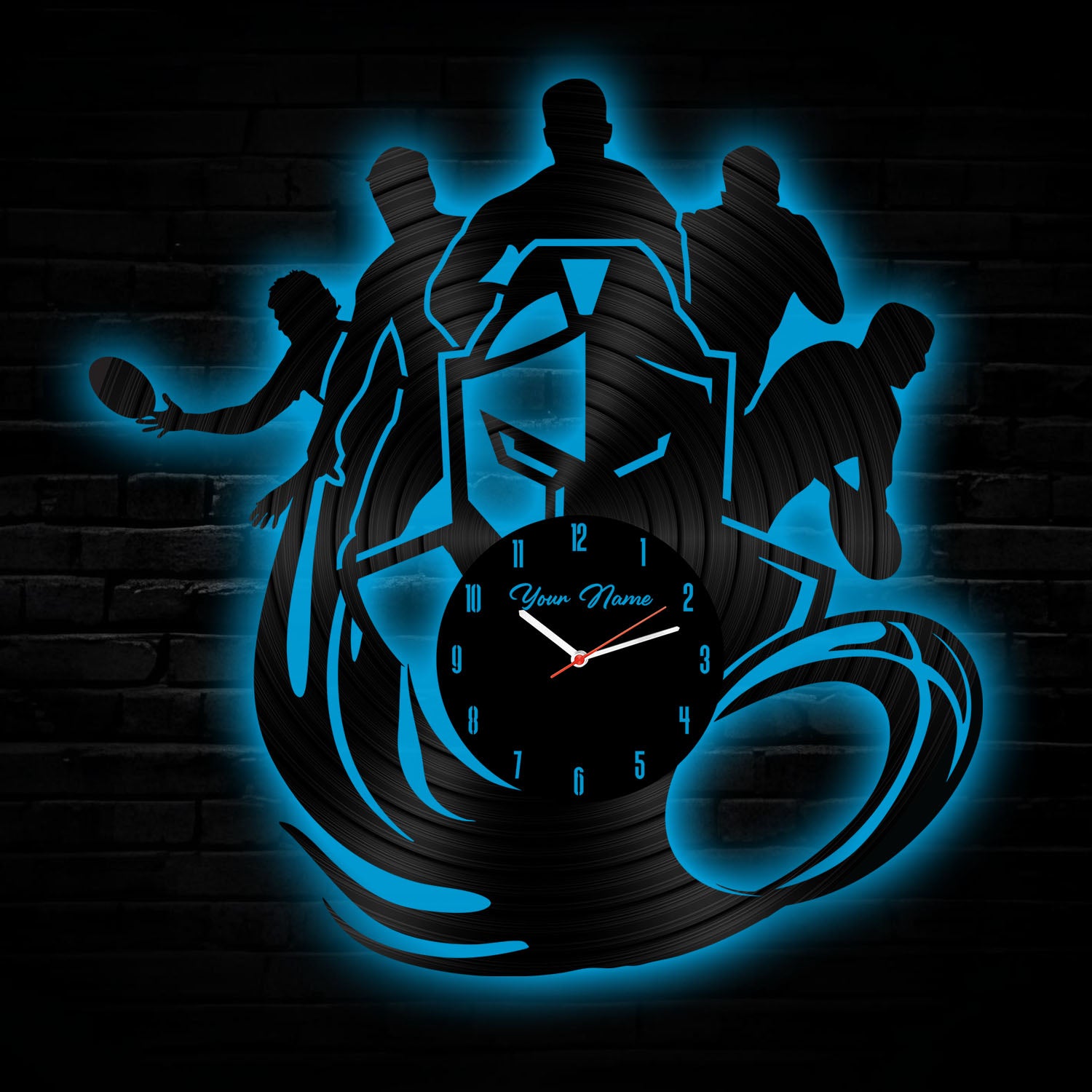 GLD Personalized Custom Vinyl Clock With Led For Home