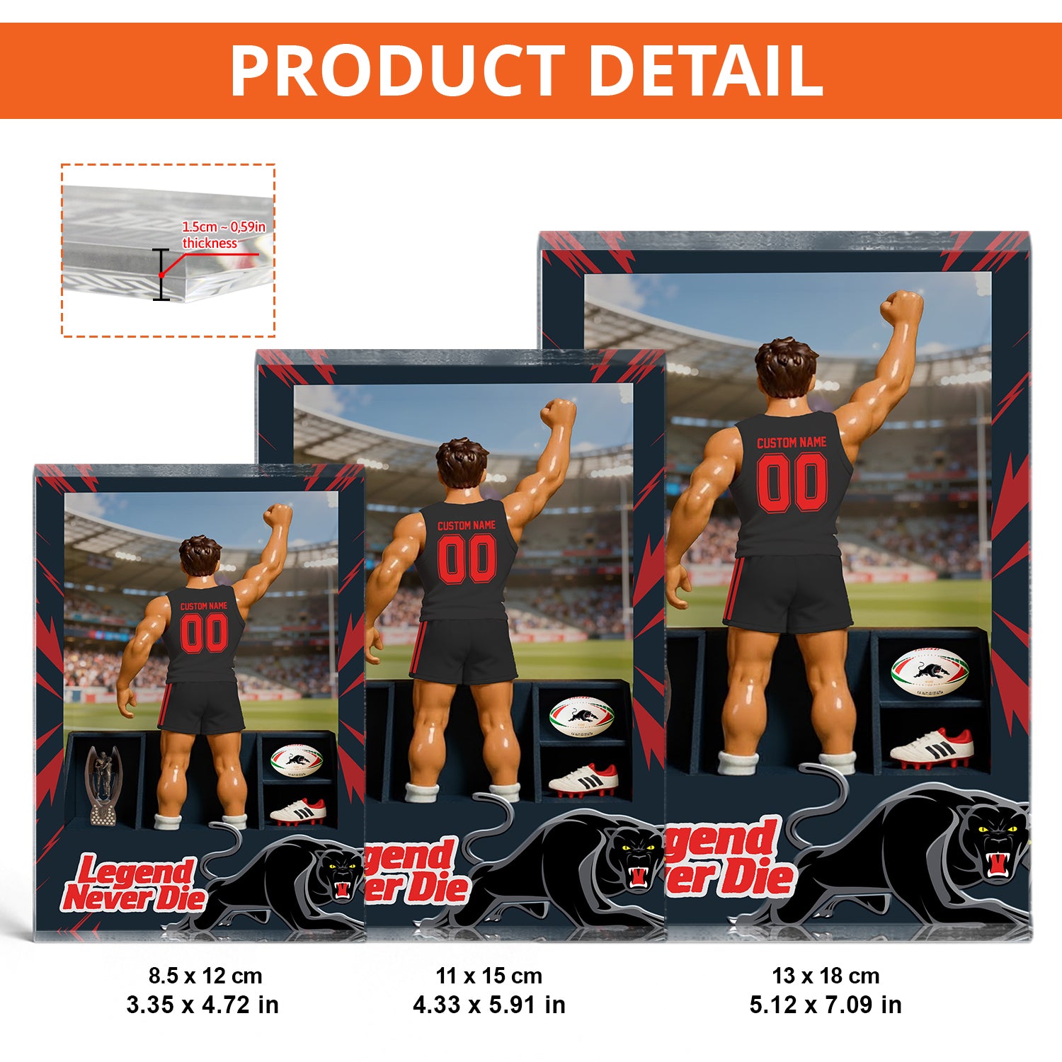 PEN Personalized Custom Sports Acrylic Block Plaque 2