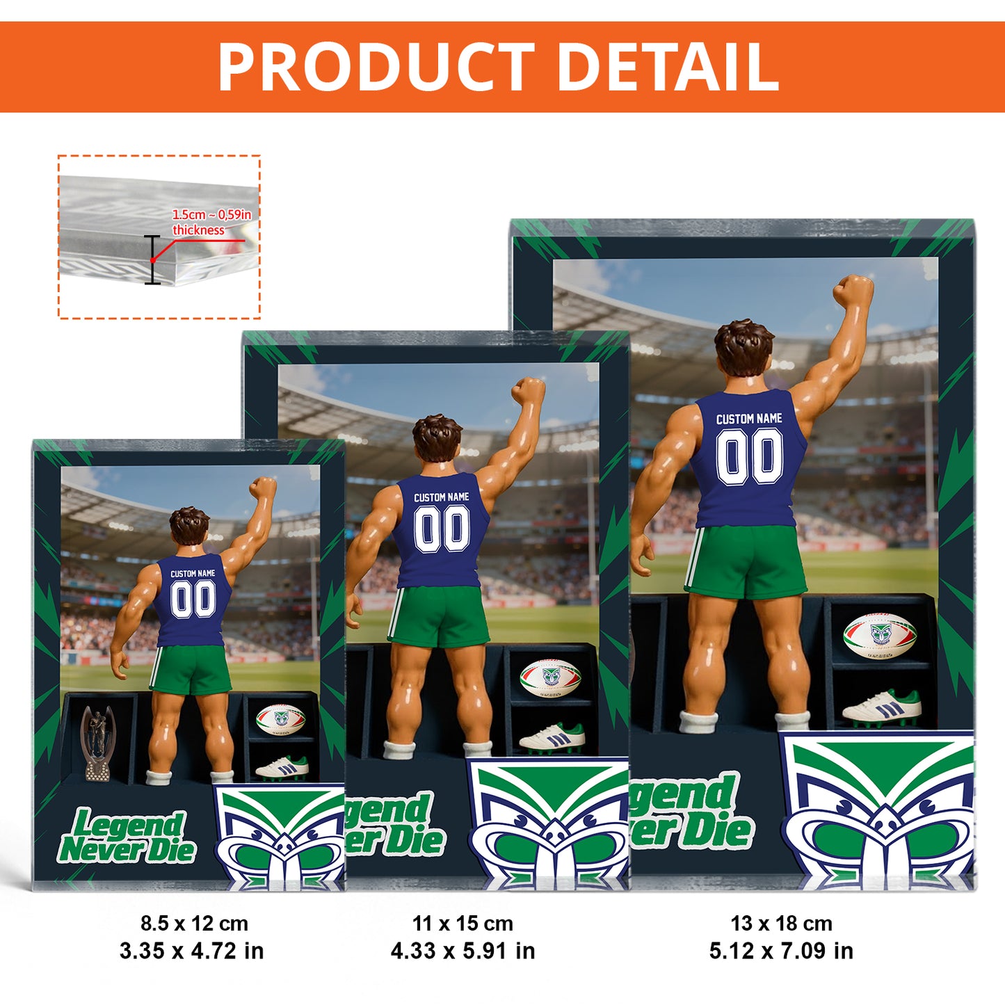 NZL Personalized Custom Sports Acrylic Block Plaque 2