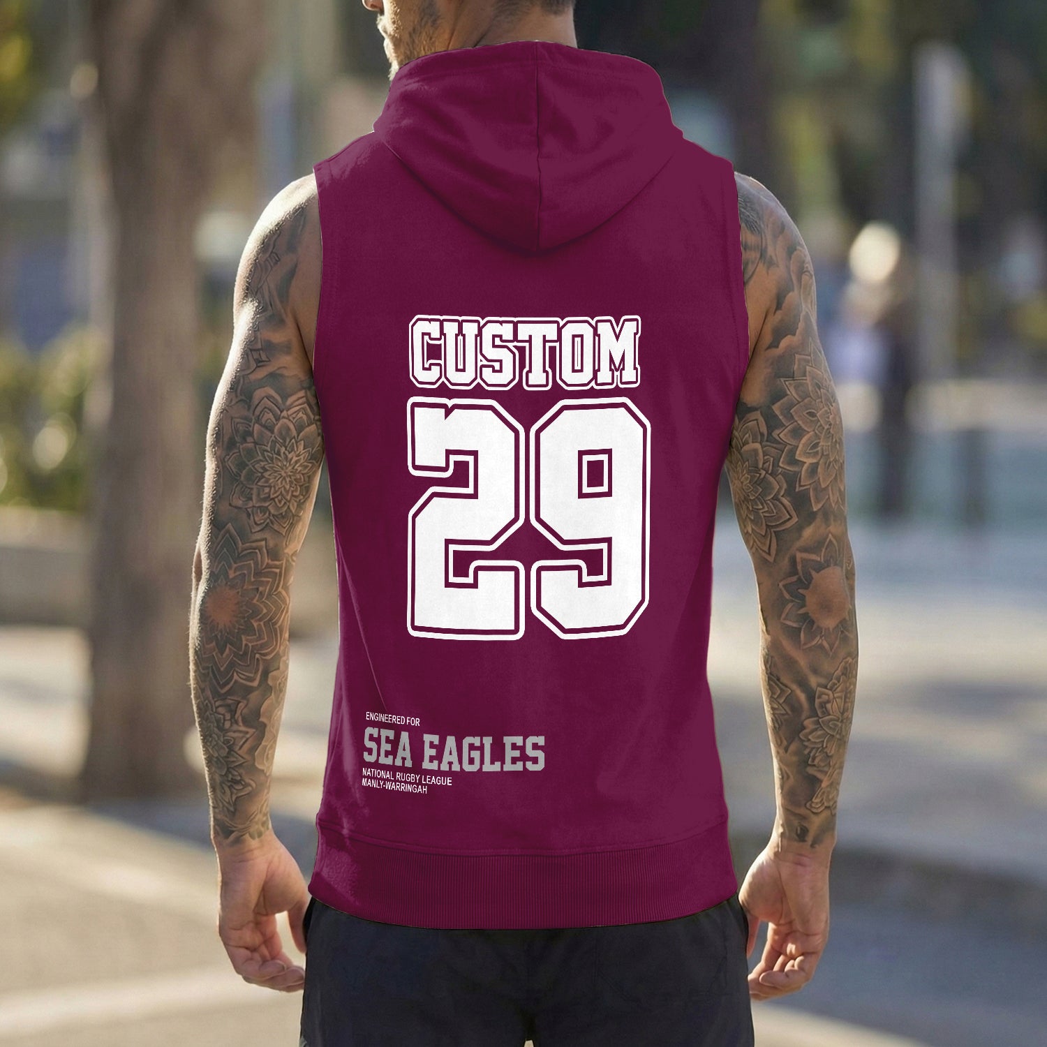 MAN Personalized Custom Hooded Tank Top 5
