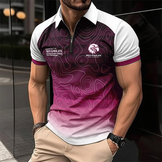 MAN Personalized Custom Zip Polo Shirt 2