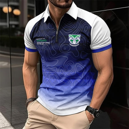 NZL Personalized Custom Zip Polo Shirt 2