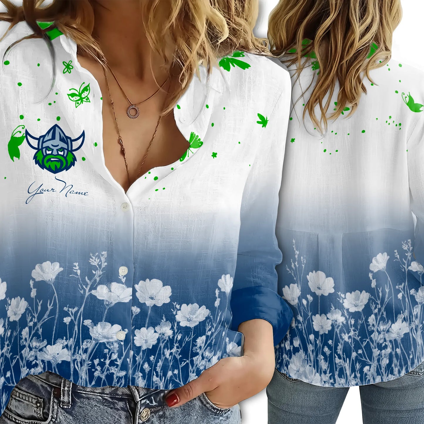 CAN Personalized Custom Women's Casual Shirt 2