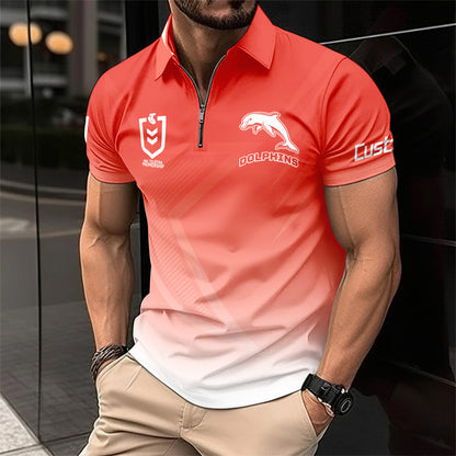 DOL Personalized Custom Zip Polo Shirt