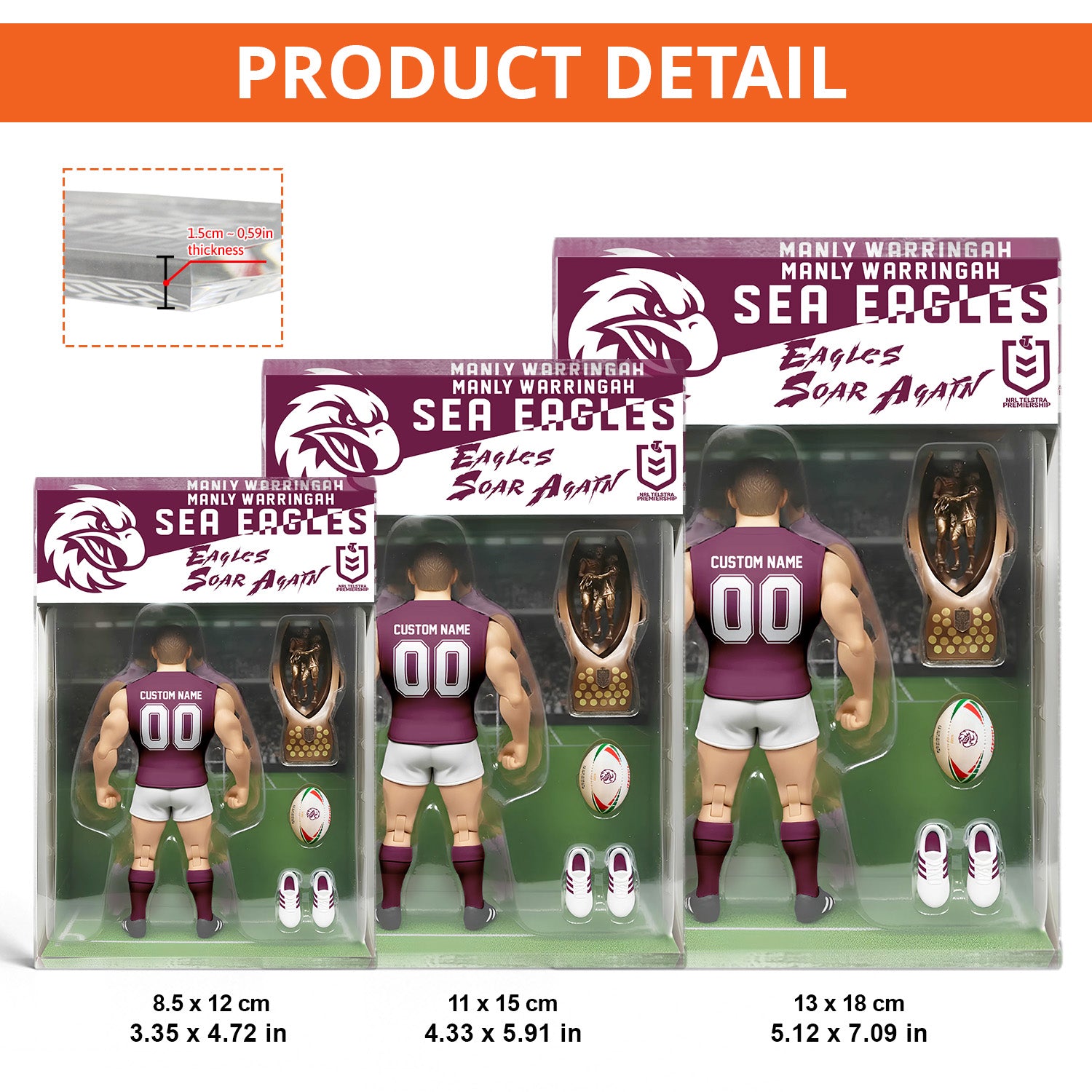 MAN Personalized Custom Sports Acrylic Block Plaque