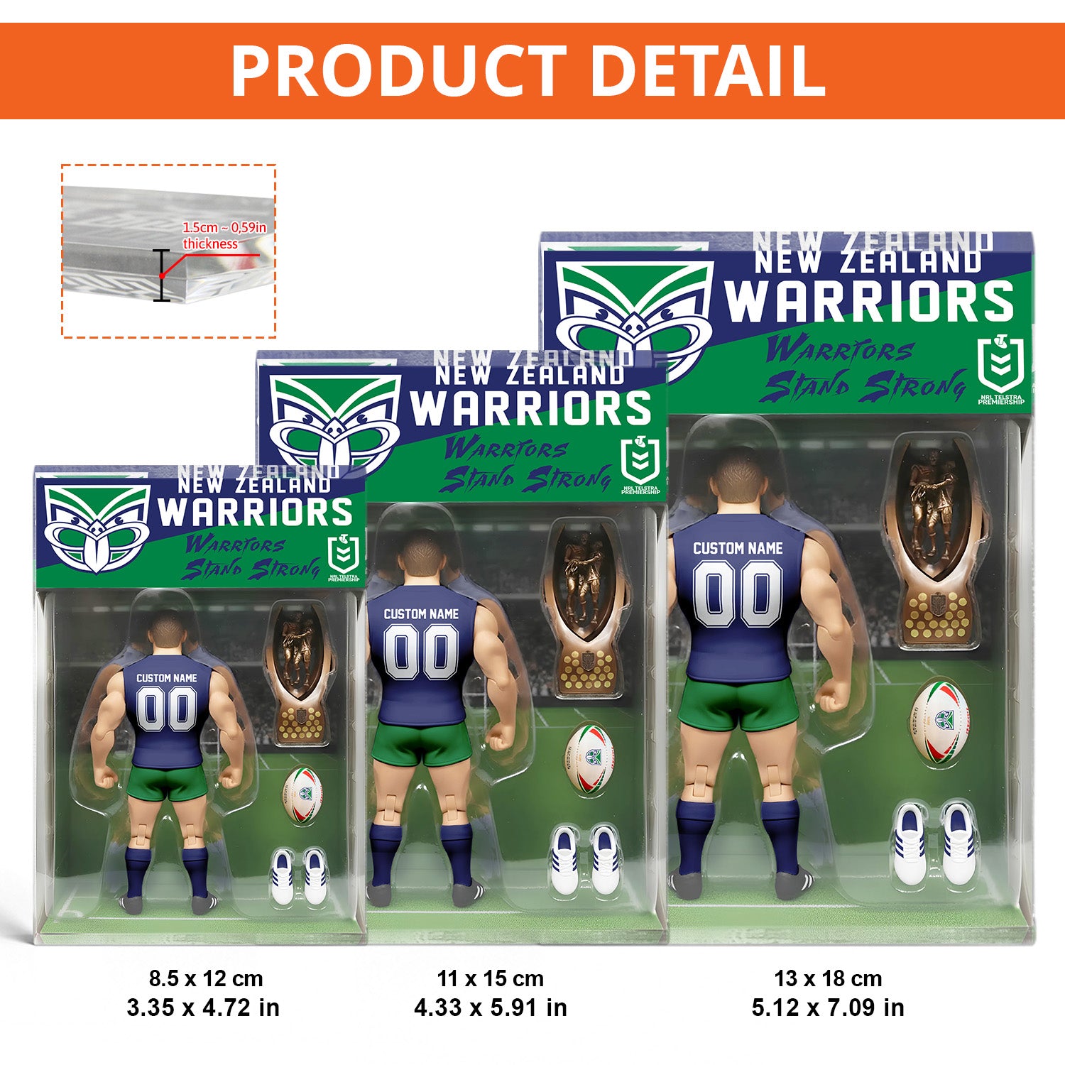 NZL Personalized Custom Sports Acrylic Block Plaque