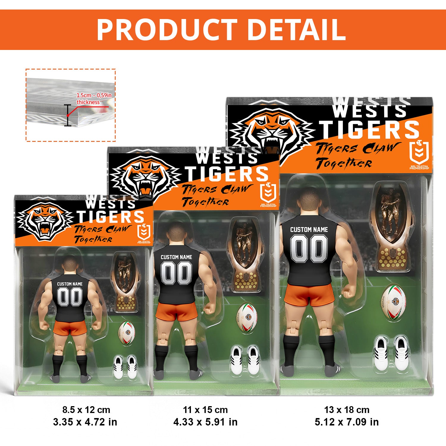 WST Personalized Custom Sports Acrylic Block Plaque