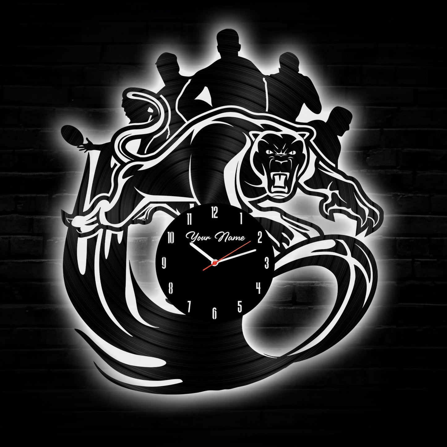 PEN Personalized Custom Vinyl Clock With Led For Home