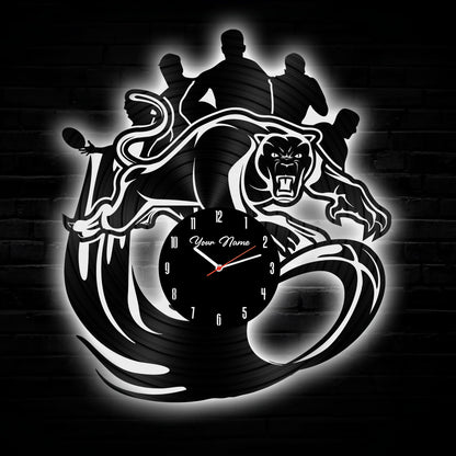 PEN Personalized Custom Vinyl Clock With Led For Home