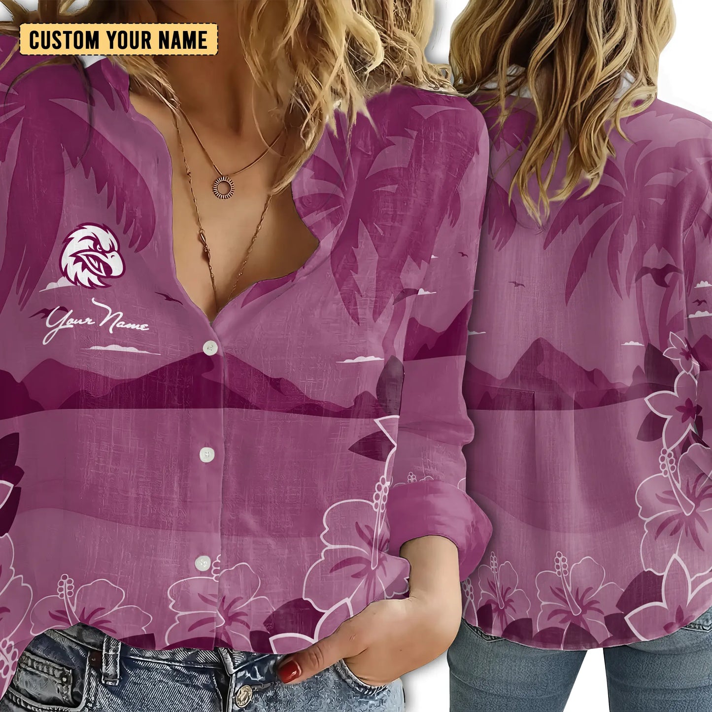 MAN Personalized Custom Women's Casual Shirt 3