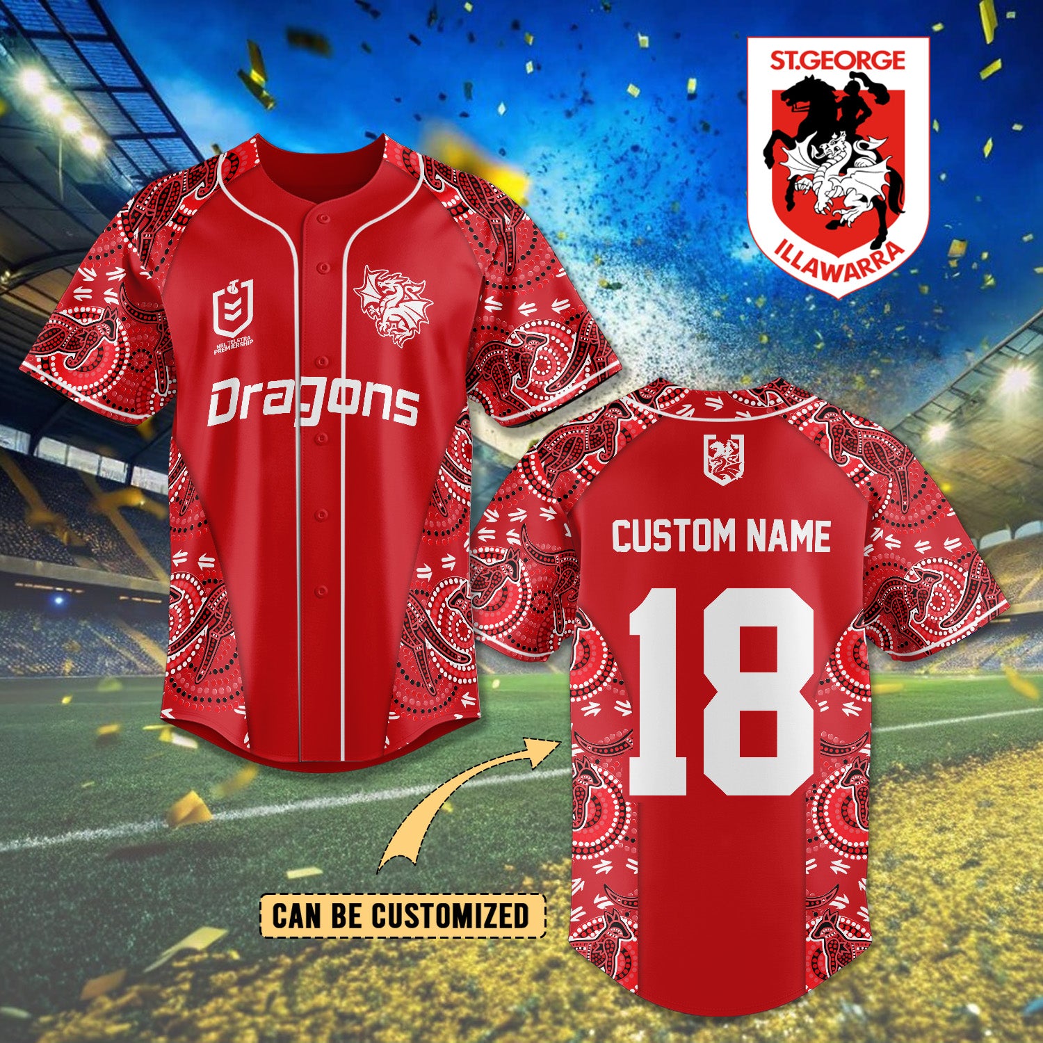 STG Personalized Custom Baseball Jersey 4