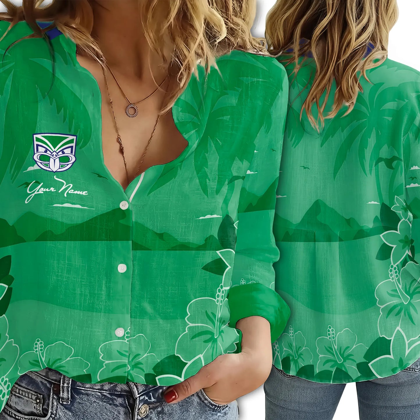 NZL Personalized Custom Women's Casual Shirt 3