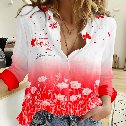 DOL Personalized Custom Women's Casual Shirt 2