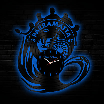 PAR Personalized Custom Vinyl Clock With Led For Home