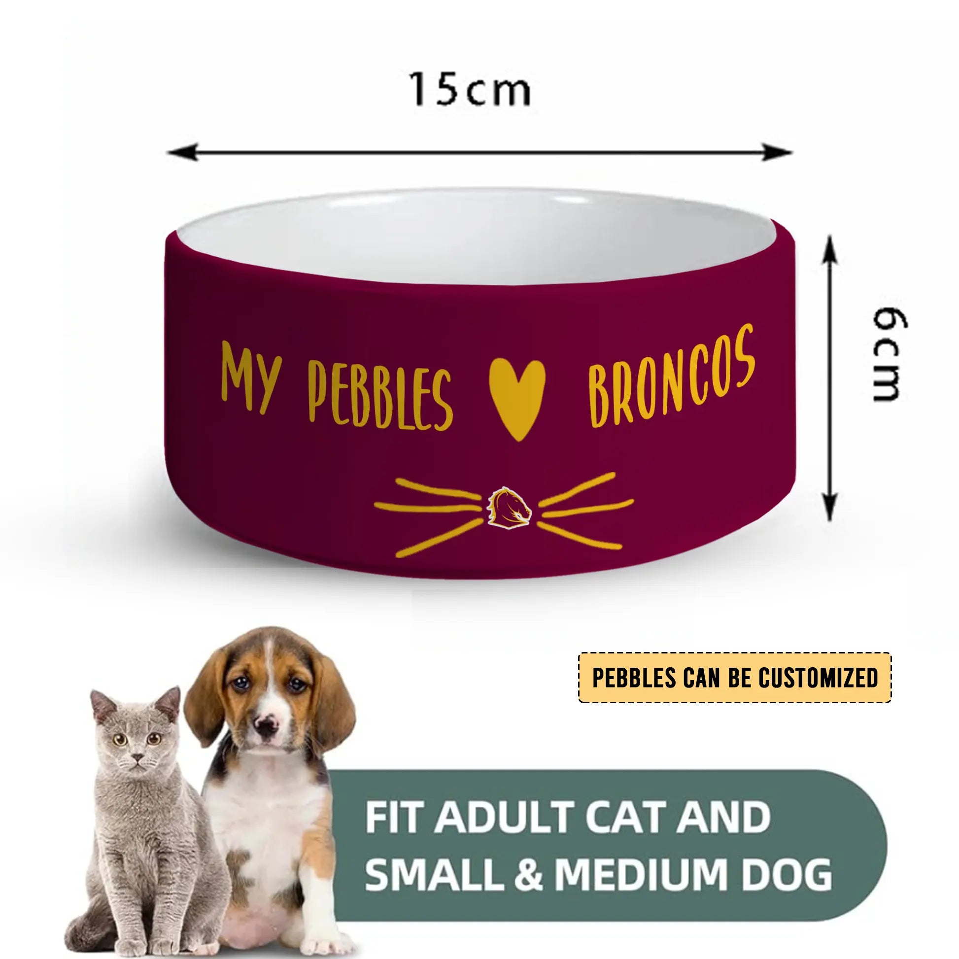 BRI Personalized Custom Ceramic Pet Bowl 1