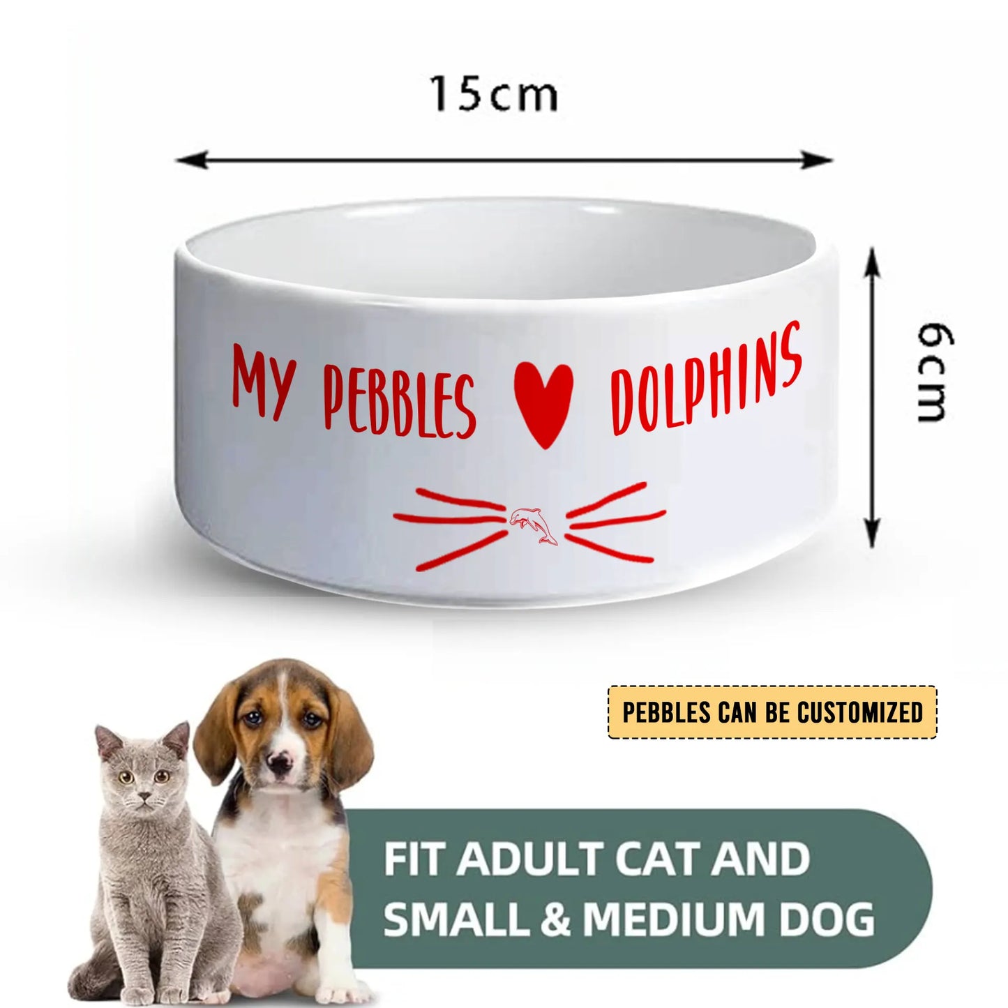 DOL Personalized Custom Ceramic Pet Bowl 1