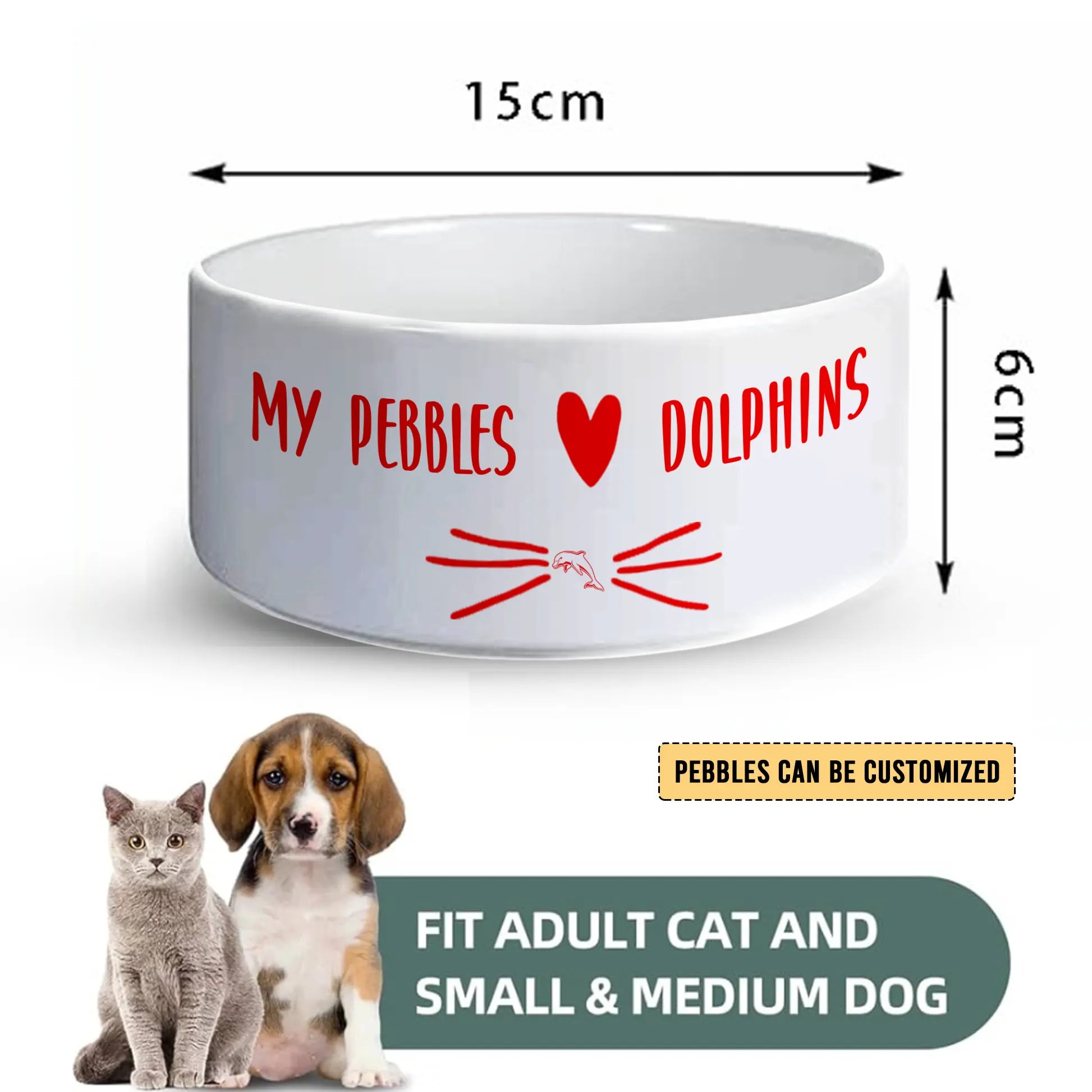 DOL Personalized Custom Ceramic Pet Bowl 1