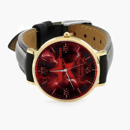 NQL Personalized Custom Stitched Leather Watch 3