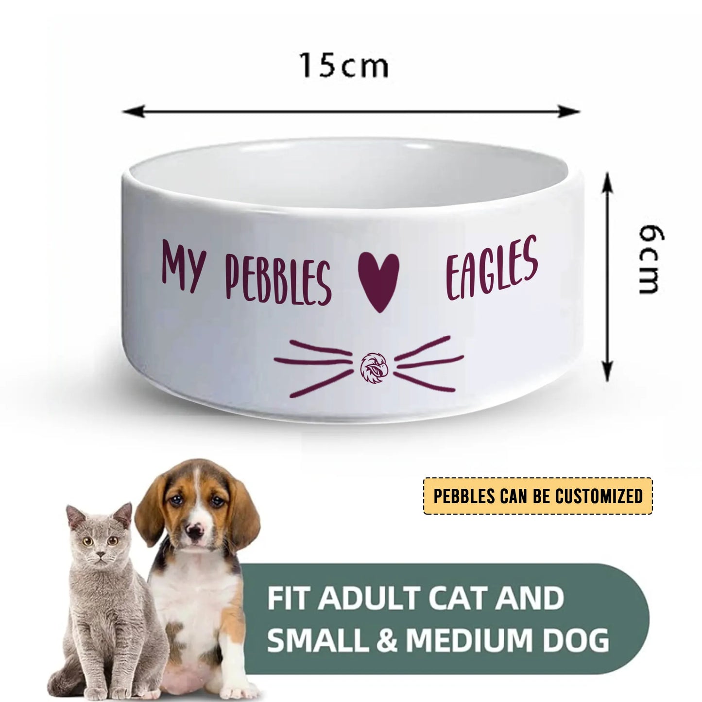 MAN Personalized Custom Ceramic Pet Bowl 1
