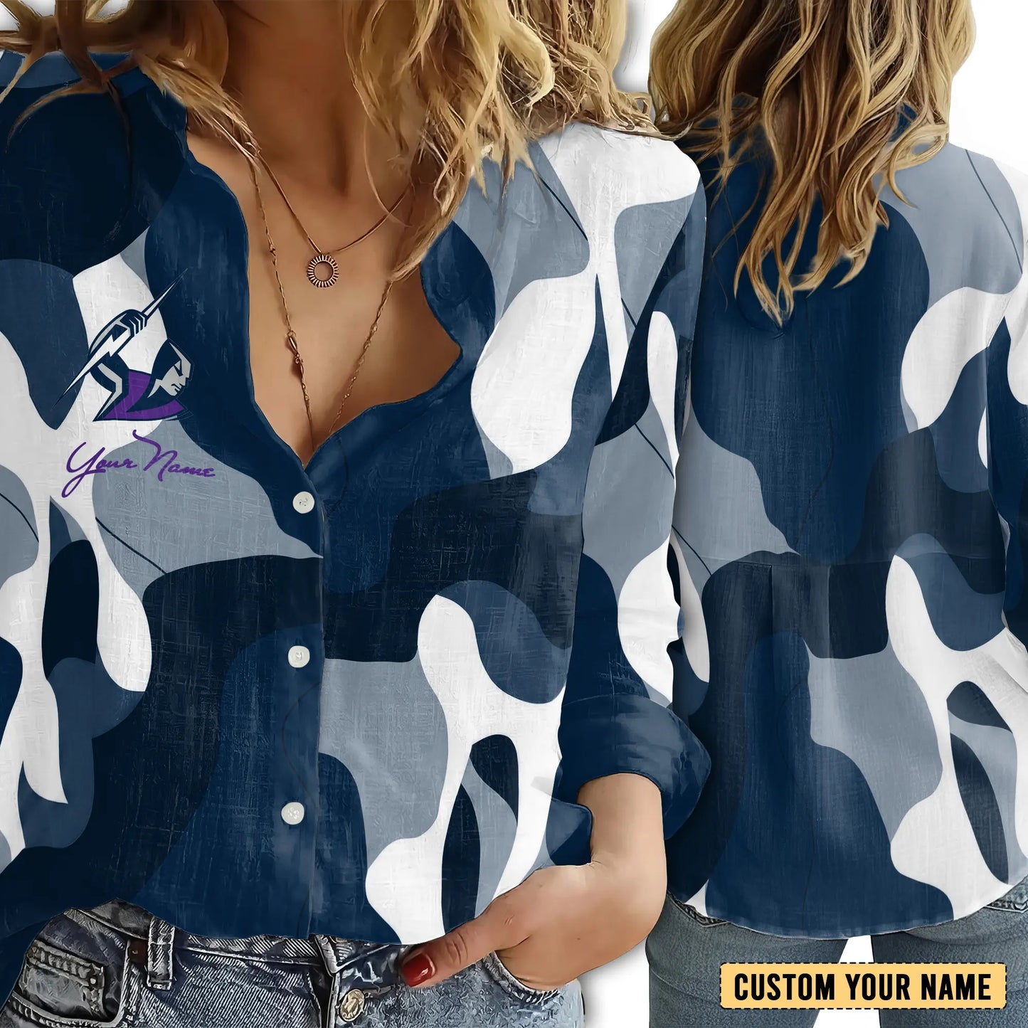 MEL Personalized Custom Women's Casual Shirt 4