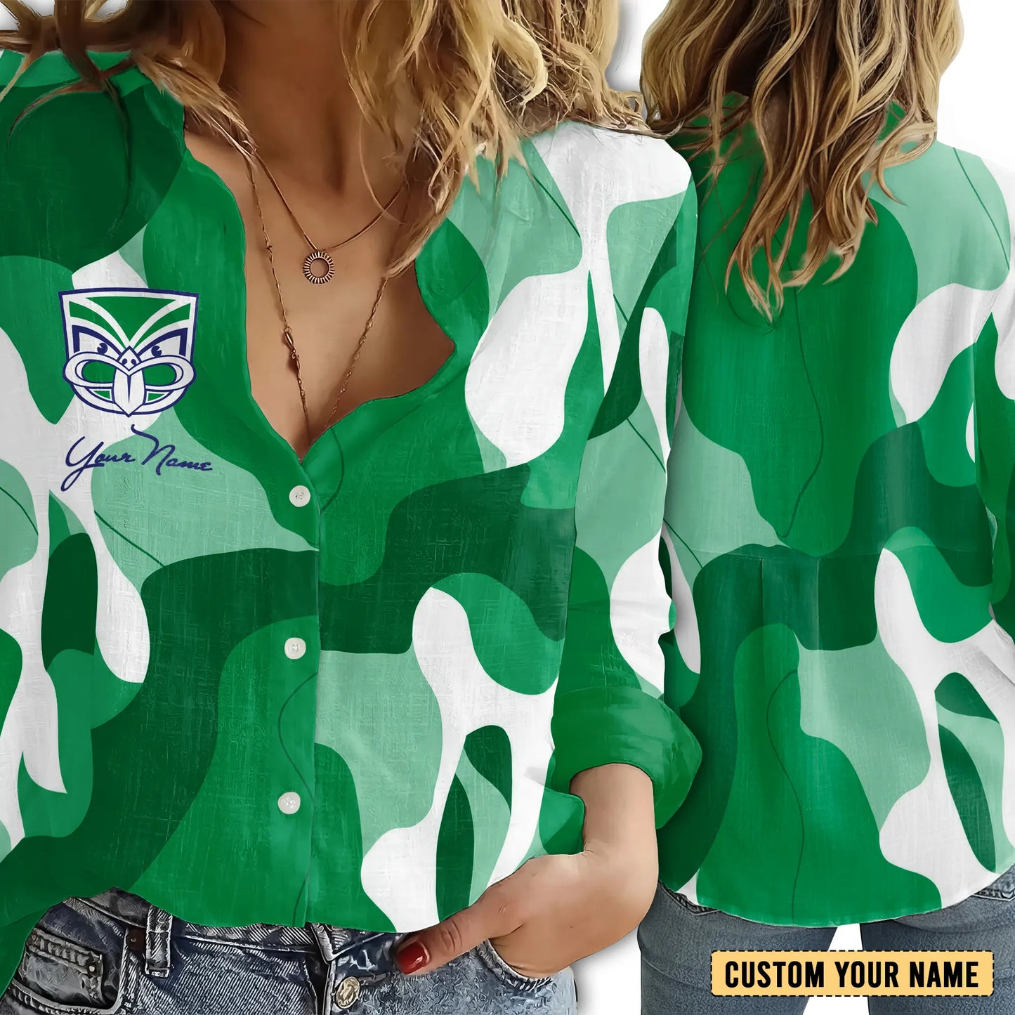 NZL Personalized Custom Women's Casual Shirt 4