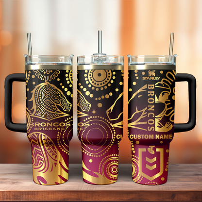 BRI Personalized Custom 40oz 30oz Stainless Steel Tumbler With Handle 3
