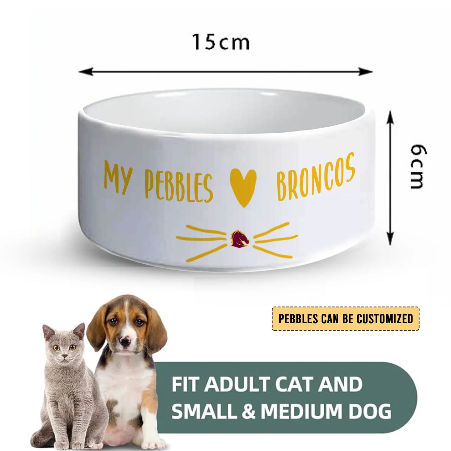 BRI Personalized Custom Ceramic Pet Bowl 2