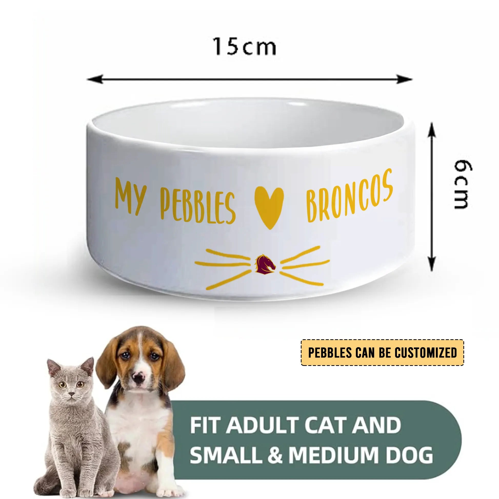 BRI Personalized Custom Ceramic Pet Bowl 2