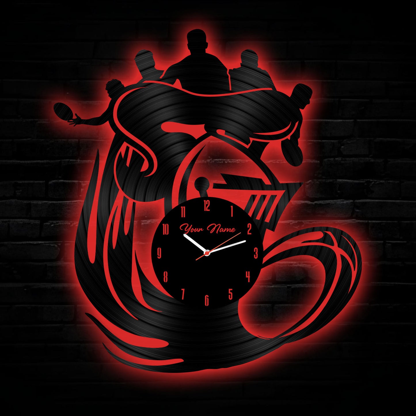 NEW Personalized Custom Vinyl Clock With Led For Home