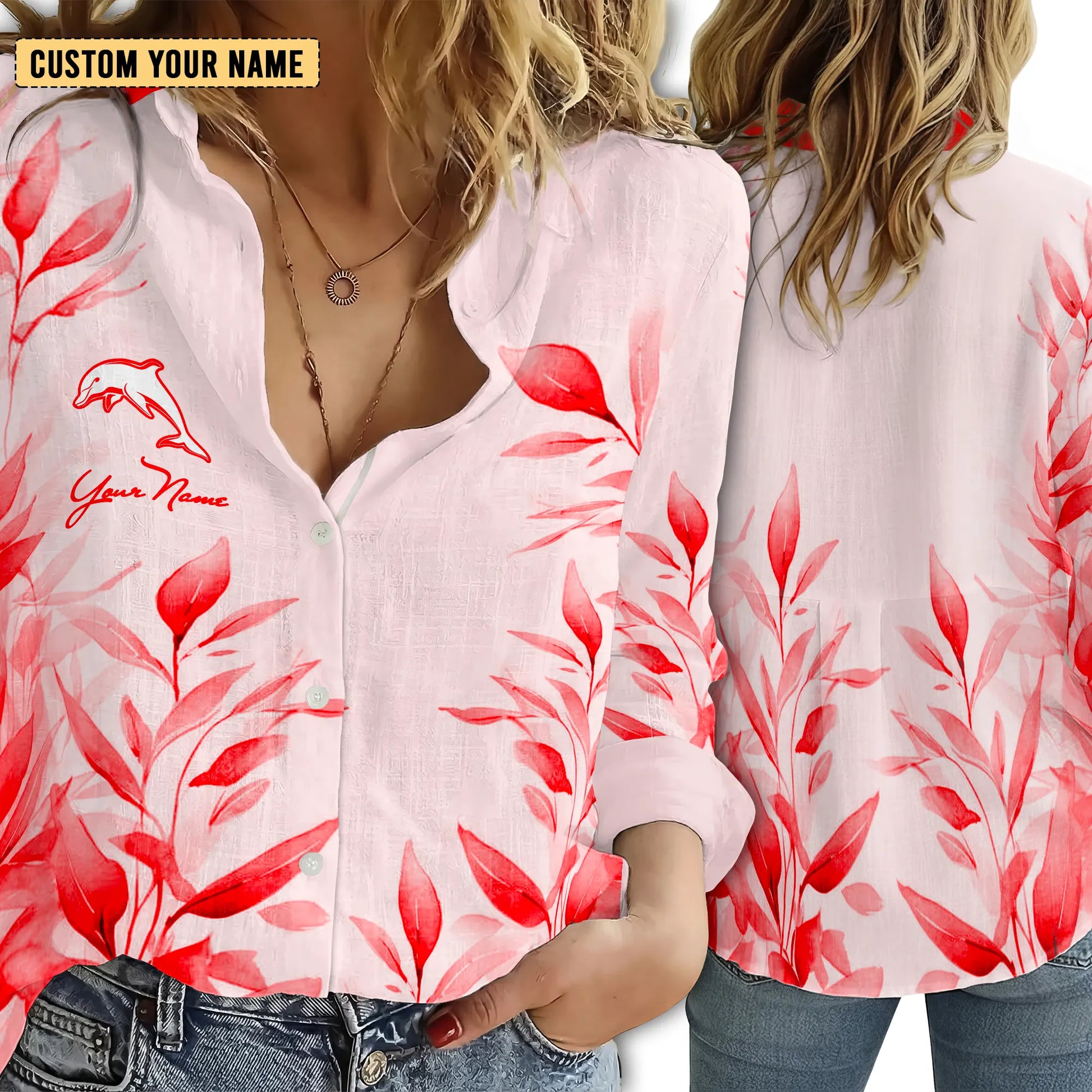 DOL Personalized Custom Women's Casual Shirt 5