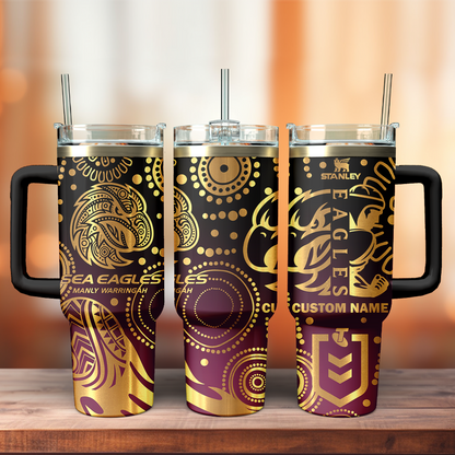 MAN Personalized Custom 40oz 30oz Stainless Steel Tumbler With Handle 3