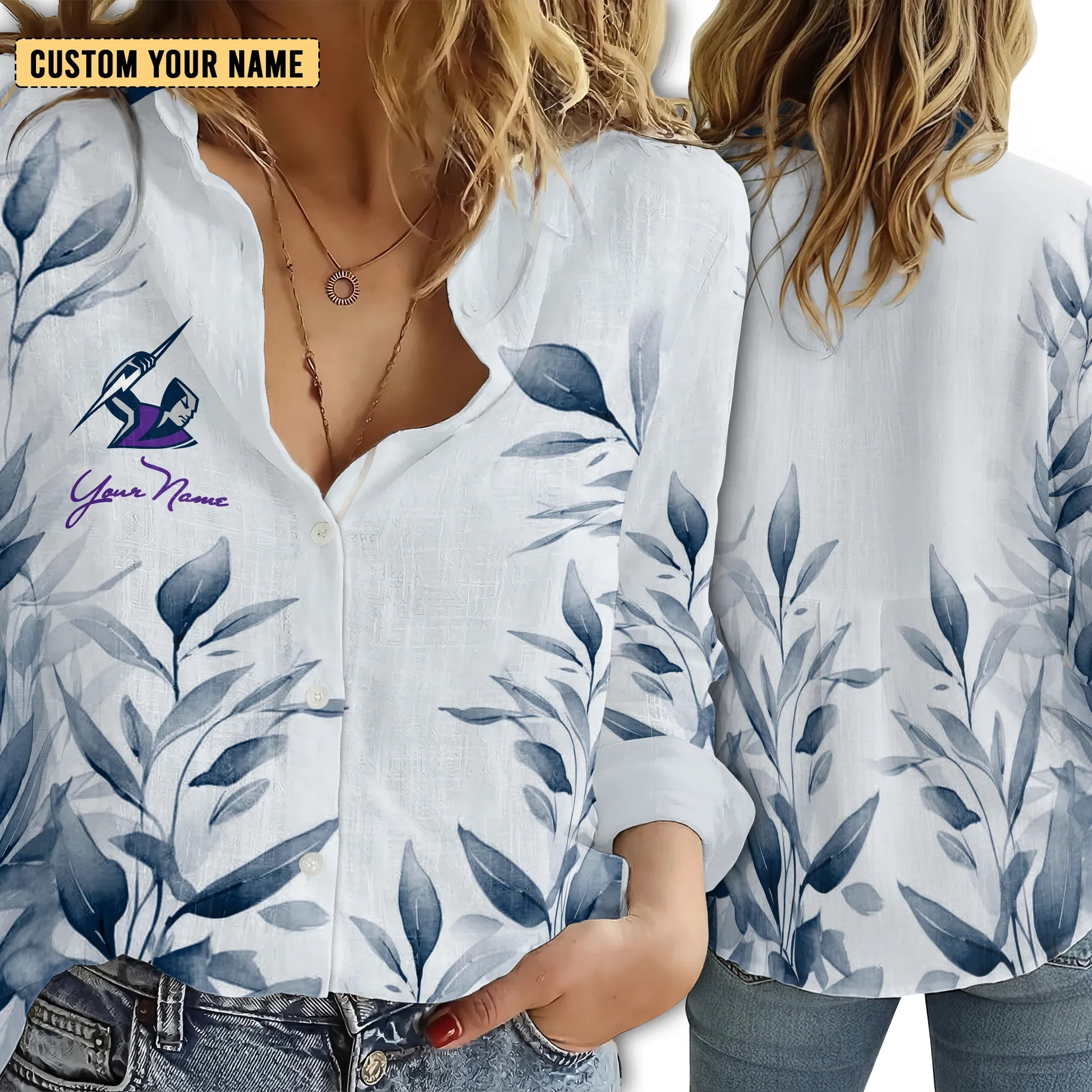 MEL Personalized Custom Women's Casual Shirt 5