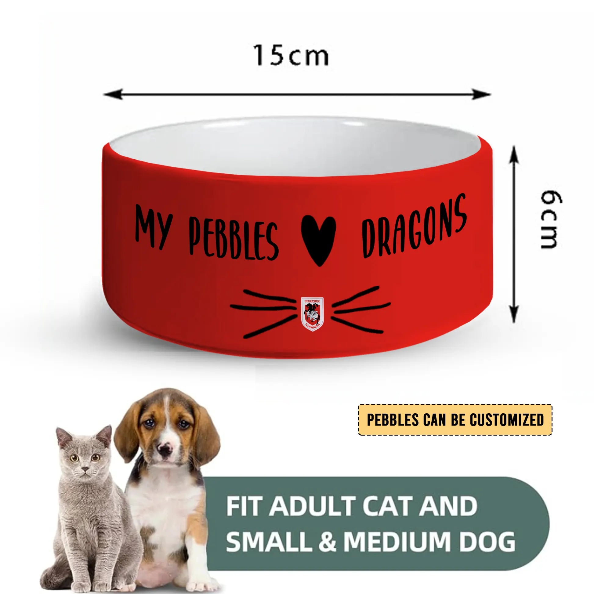 STG Personalized Custom Ceramic Pet Bowl 2