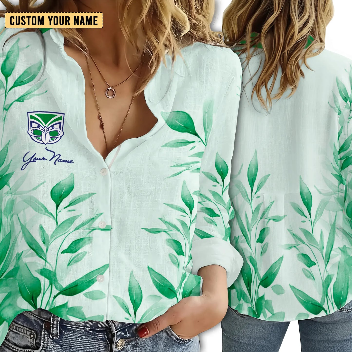 NZL Personalized Custom Women's Casual Shirt 5