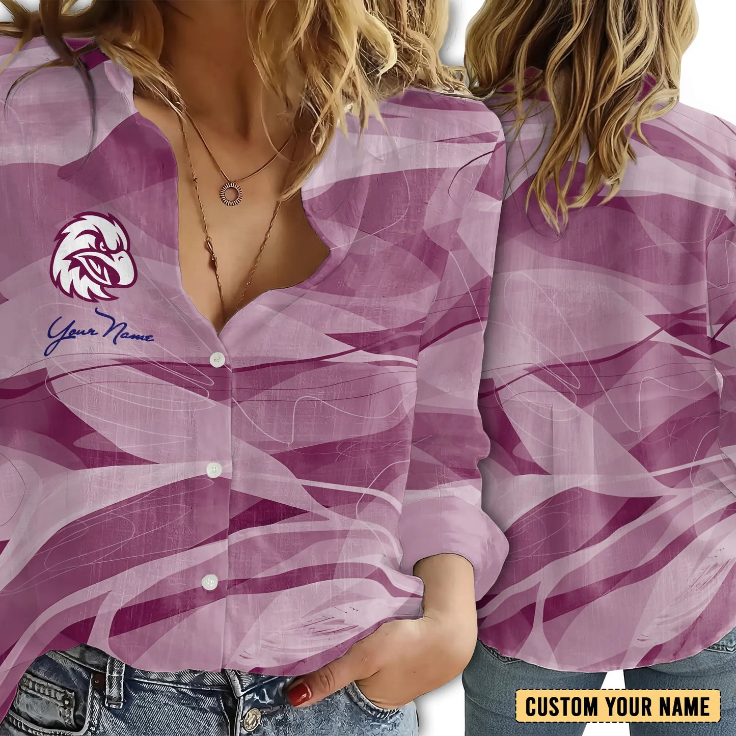 MAN Personalized Custom Women's Casual Shirt 6