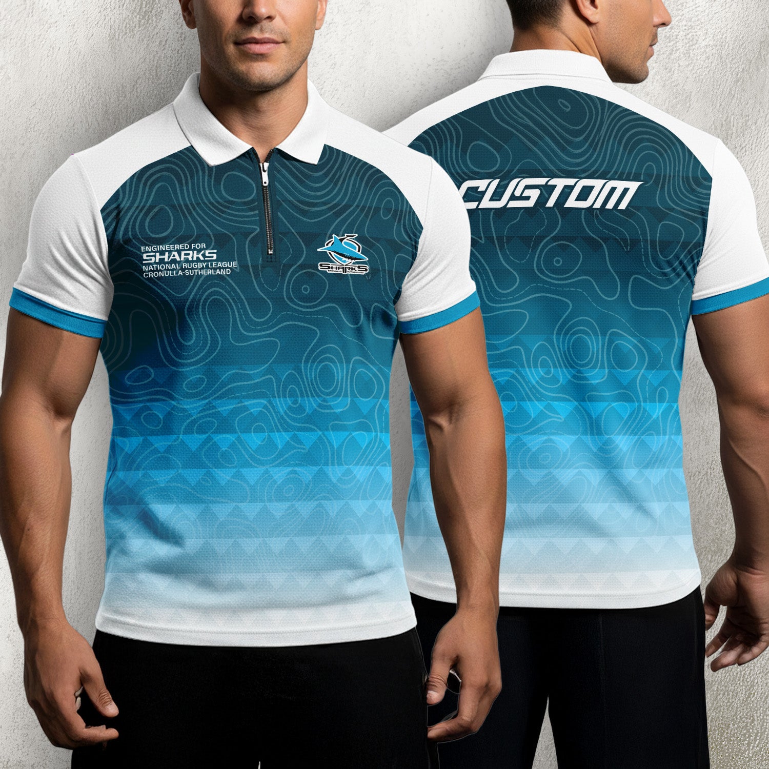 CRO Personalized Custom Zip Polo Shirt 2