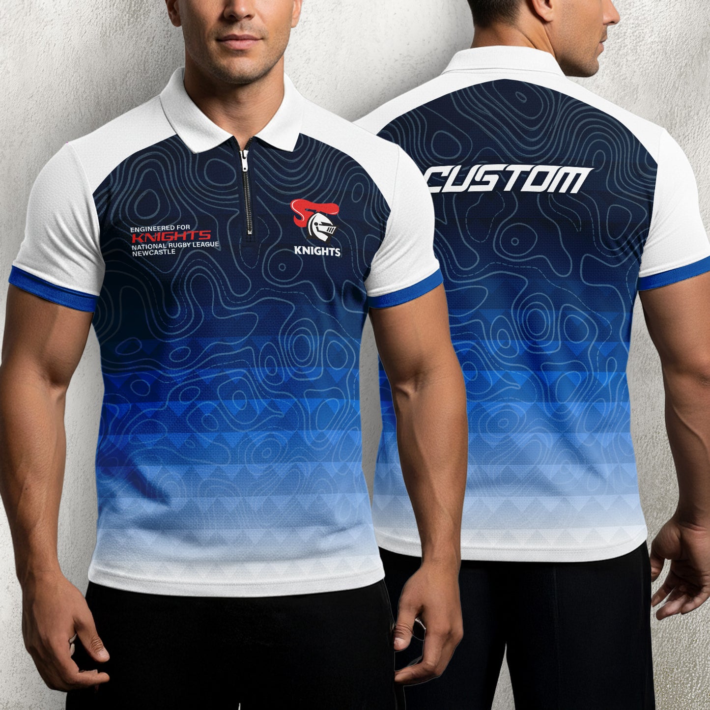 NEW Personalized Custom Zip Polo Shirt 2