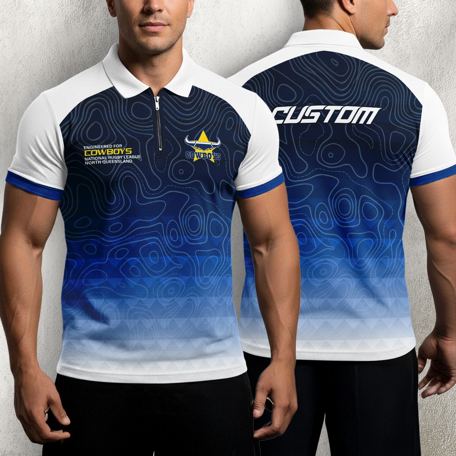 NQL Personalized Custom Zip Polo Shirt 2