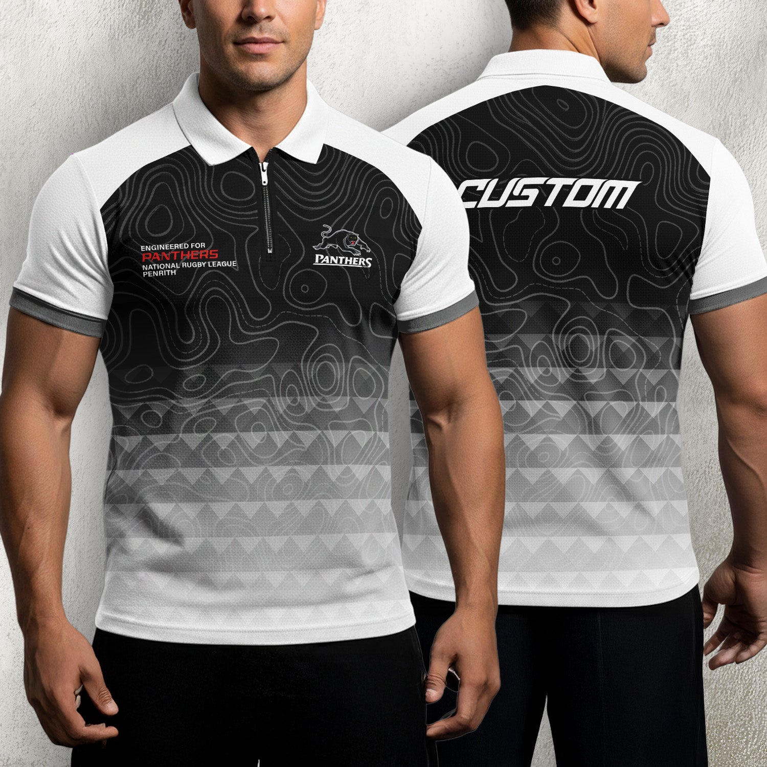 PEN Personalized Custom Zip Polo Shirt 2